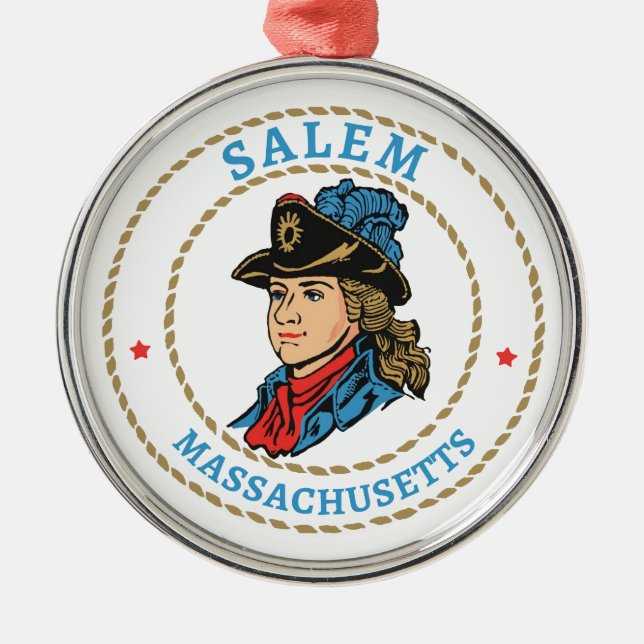 Ornamento De Metal Salem Massachusetts Colonial (Frente)