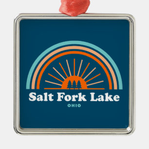 Ornamento De Metal Salt Fork Lake Ohio Rainbow