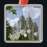 Ornamento De Metal Salt Lake City, Utá, templo de Mormon<br><div class="desc">Grande imagem do templo de Mormon de Salt Lake City pronto para que qualquer um personalize.</div>