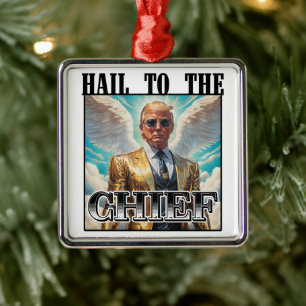 Ornamento De Metal Salve ao chefe - Trump 2024