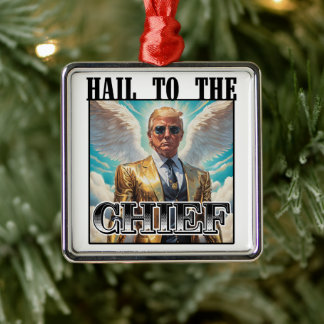 Ornamento De Metal Salve ao chefe - Trump 2024
