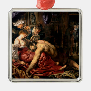 Ornamento De Metal Samson e Delilah, c.1609