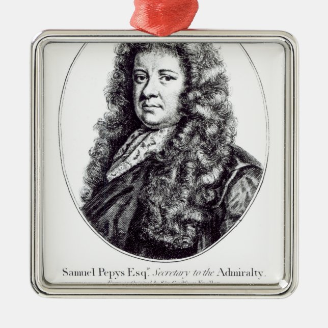 Ornamento De Metal Samuel Pepys (Frente)