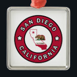 Ornamento De Metal San Diego California<br><div class="desc">San Diego California</div>