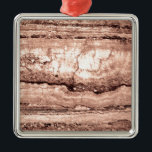 Ornamento De Metal Sand Dune Granite, pedra castanha<br><div class="desc">Um design de granito de cor de areia natural com um padrão distinto de onda.</div>