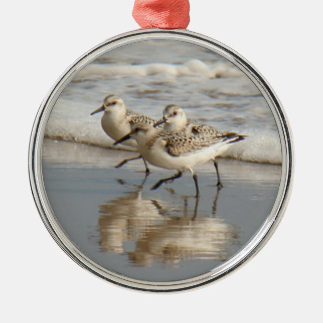 Ornamento De Metal Sanderling Shorerunners (Frente)