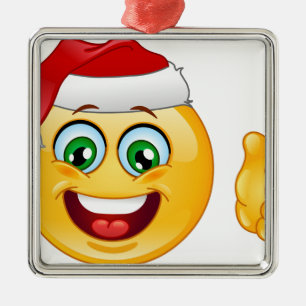 Ornamento De Metal santa claus emoji