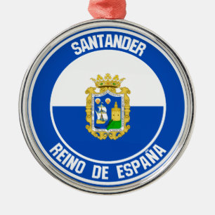 Ornamento De Metal Santander Round Emblem