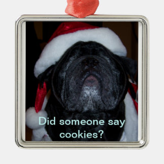 Ornamento De Metal SantaPug