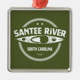 Ornamento De Metal Santee River Carolina do Sul Kayaking