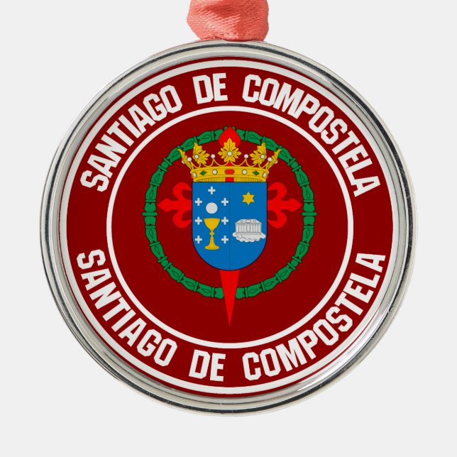 Ornamento De Metal Santiago de Compostela Round Emblem (Frente)
