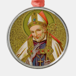 Ornamento De Metal Santo Afonso de Ligório (SNV 02) (Redondo)