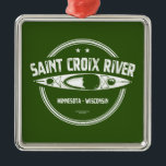 Ornamento De Metal Santo Croix River Minnesota Wisconsin Kayaking<br><div class="desc">O rio Croix Santo está localizado no leste de Minnesota e no noroeste de Wisconsin,  um afluente do Mississippi,  e um rio incrível para caiaque,  canoagem,  pesca,  natação e aventura.</div>