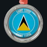 Ornamento De Metal Santo Lucia Round Emblem<br><div class="desc">Santo Lucia Round Emblem</div>