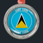 Ornamento De Metal Santo Lucia Round Emblem<br><div class="desc">Santo Lucia Round Emblem</div>
