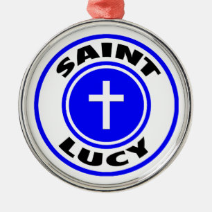 Ornamento De Metal Santo Lucy