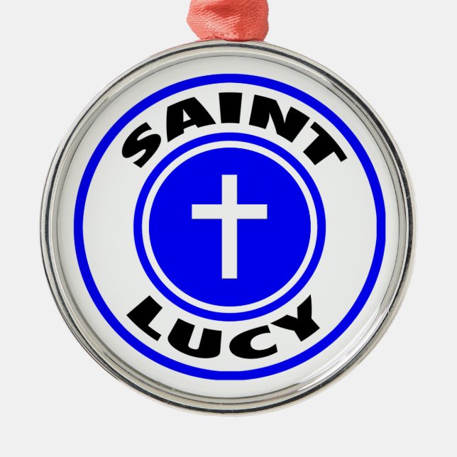 Ornamento De Metal Santo Lucy (Frente)