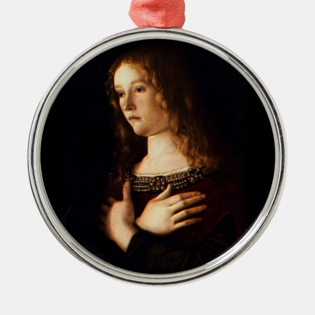 Ornamento De Metal Santo Mary Magdalene - Bellini (Frente)