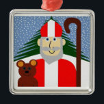 Ornamento De Metal Santo Nicholas<br><div class="desc">SANTO NICHOLAS criado pelo pai C.</div>