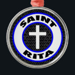 Ornamento De Metal Santo Rita<br><div class="desc">Santo Rita</div>