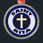 Ornamento De Metal Santo Rita<br><div class="desc">Santo Rita</div>