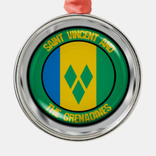 Ornamento De Metal Santo Vincent e Grenadines no Emblema