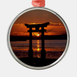 Ornamento De Metal Santuário Japonês Nagao