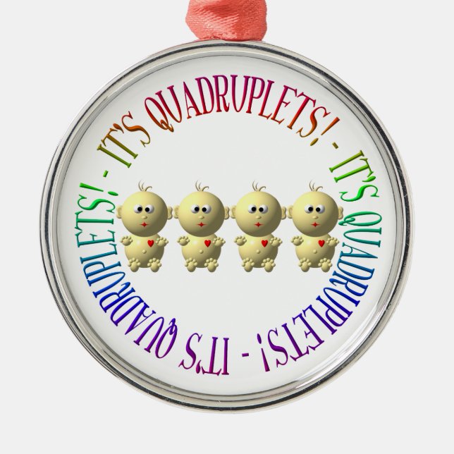 Ornamento De Metal São quadrupletas! (Frente)