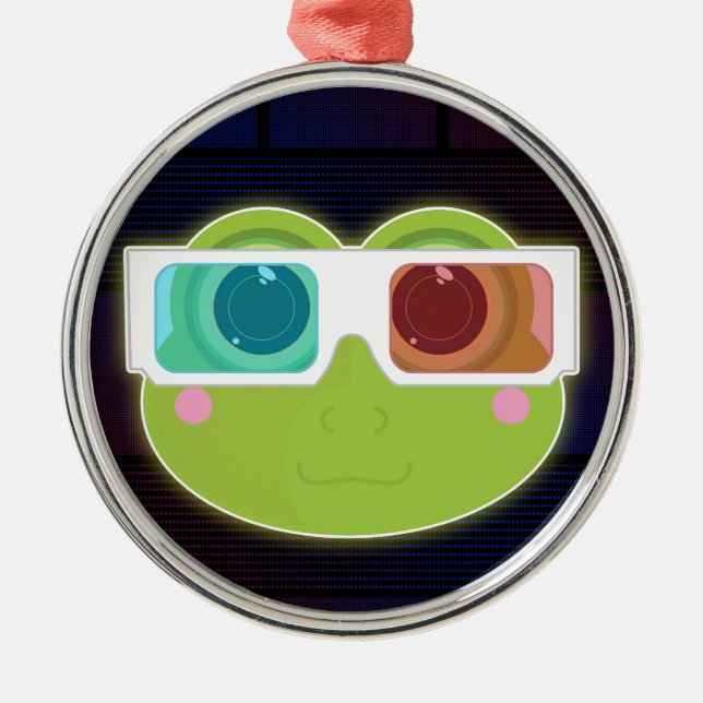 Ornamento De Metal sapo 3D (Frente)