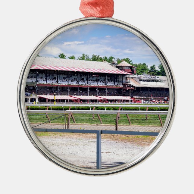 Ornamento De Metal Saratoga Race Course e Clare Court (Frente)