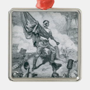 Ornamento De Metal Sargento Jaspe na batalha do forte Moultrie