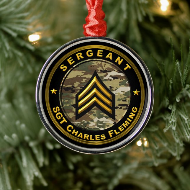 Ornamento De Metal Sargento SGT  (Árvore)
