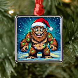 Ornamento De Metal Sasquatches de Natal Engraçados Bigfoots