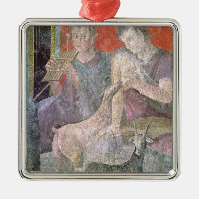 Ornamento De Metal Satyr e ninfa (Frente)