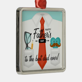 Ornamento De Metal Saudações especiais ao Dia de os pais para o melho