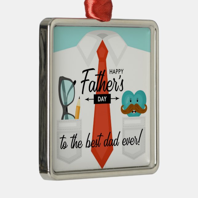 Ornamento De Metal Saudações especiais ao Dia de os pais para o melho (Direito )