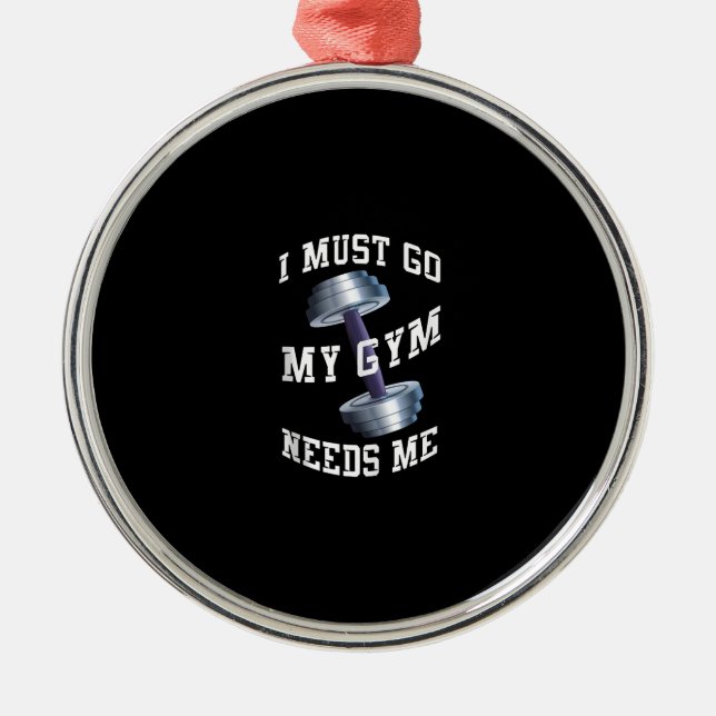 Ornamento De Metal Saúde E Ness - Meu Gym Precisa De Mim (Frente)