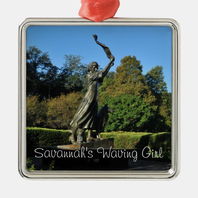 Ornamento De Metal Savannah's Waving Girl (Frente)