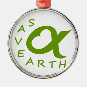 Ornamento De Metal save earth planète
