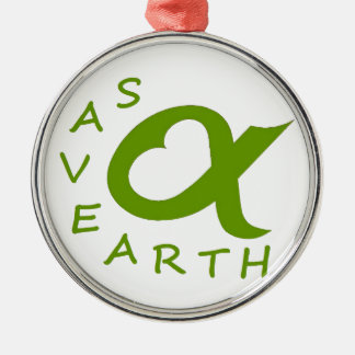 Ornamento De Metal save earth planète