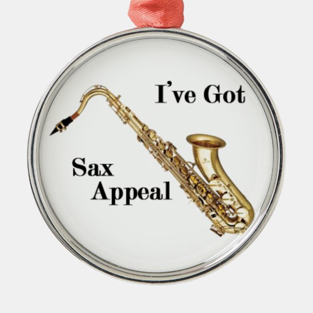 Ornamento De Metal saxofone (Frente)