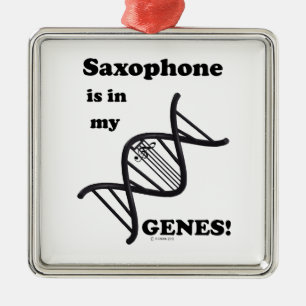 Ornamento De Metal Saxofone em meus Genes