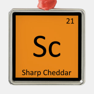 Ornamento De Metal Sc - Química do Queijo Cheddar Afiado Tabela Perió