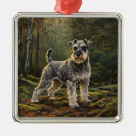 Ornamento De Metal Schnauzer 