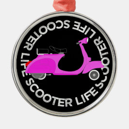 Ornamento De Metal Scooter life mod for scoot fans 2 wheel sport pink