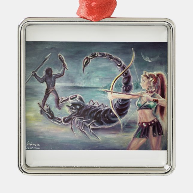 Ornamento De Metal Scorpio (Frente)