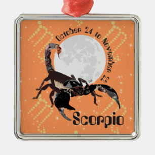 Ornamento De Metal Scorpio October 24 to novembros 22 alfaia