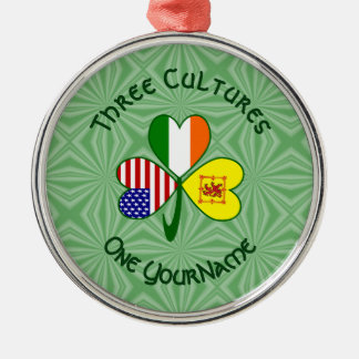 Ornamento De Metal Scot Rampant Irish Flags Shamrock Personalize Text