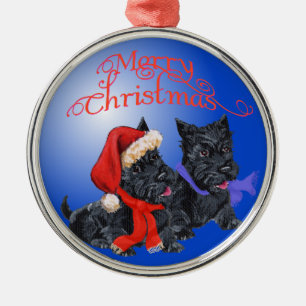 Ornamento De Metal Scottie Dog Ornament
