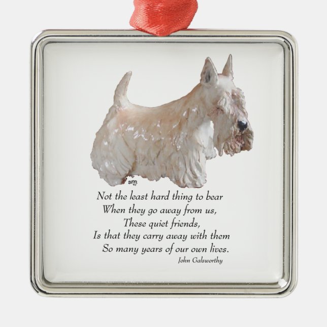 Ornamento De Metal Scottie Keepsaame Ornament (Frente)